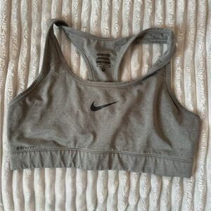 Gray Nike Pro Sports Bra - Size Medium